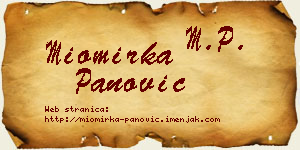 Miomirka Panović vizit kartica